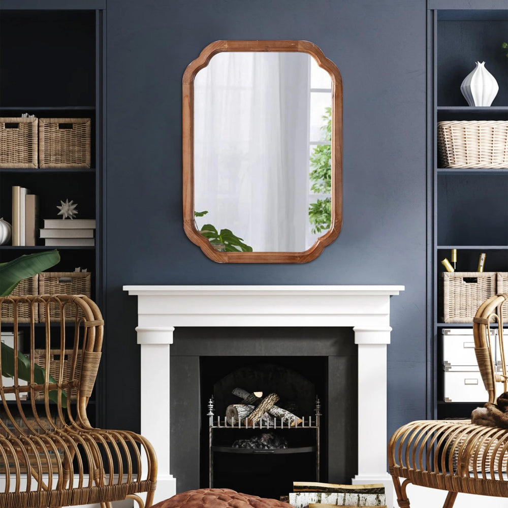 Distressed Wood Frame Bathroom Mirrors - From Where - 