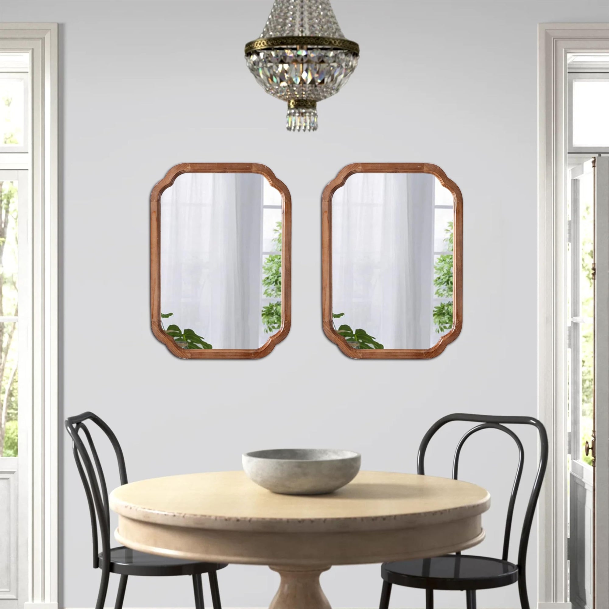 Distressed Wood Frame Bathroom Mirrors - From Where - 