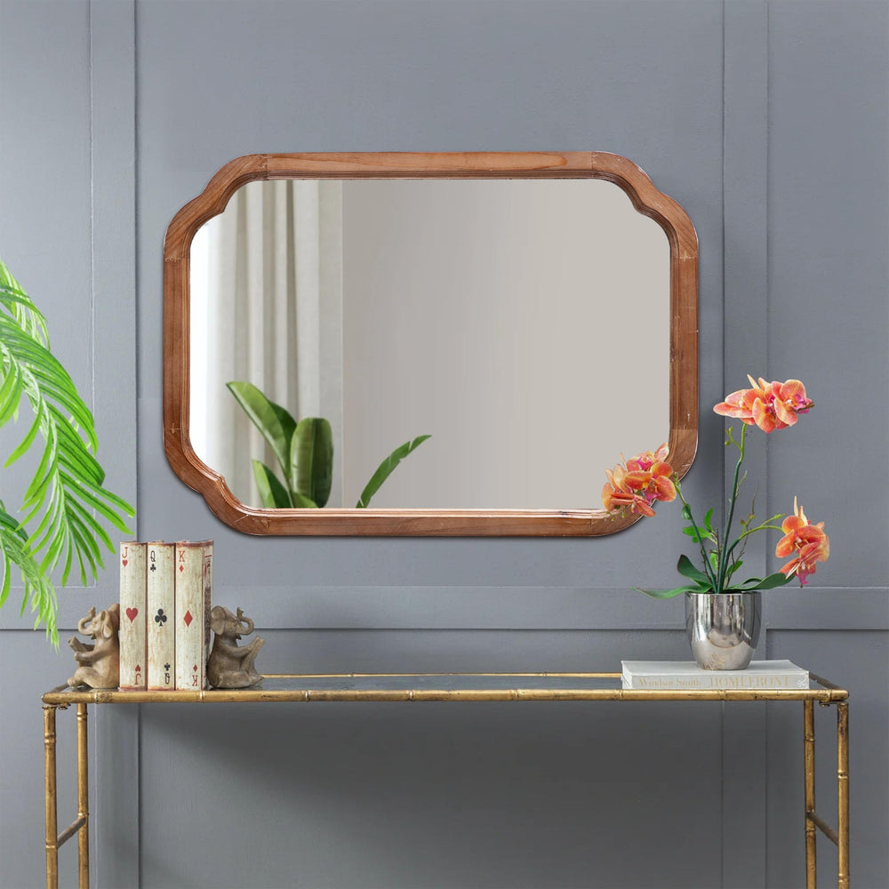 Distressed Wood Frame Bathroom Mirrors - From Where - 