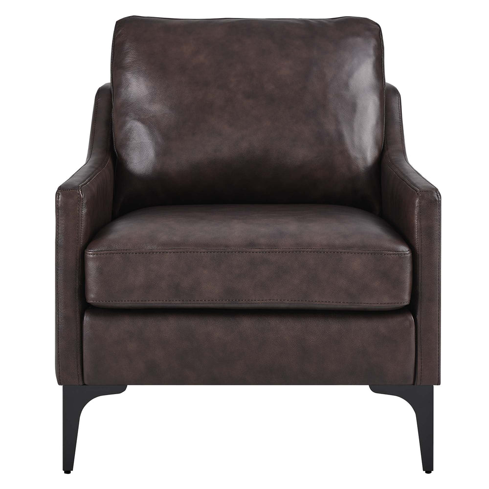 District Leather Accent Chair - From Where - 