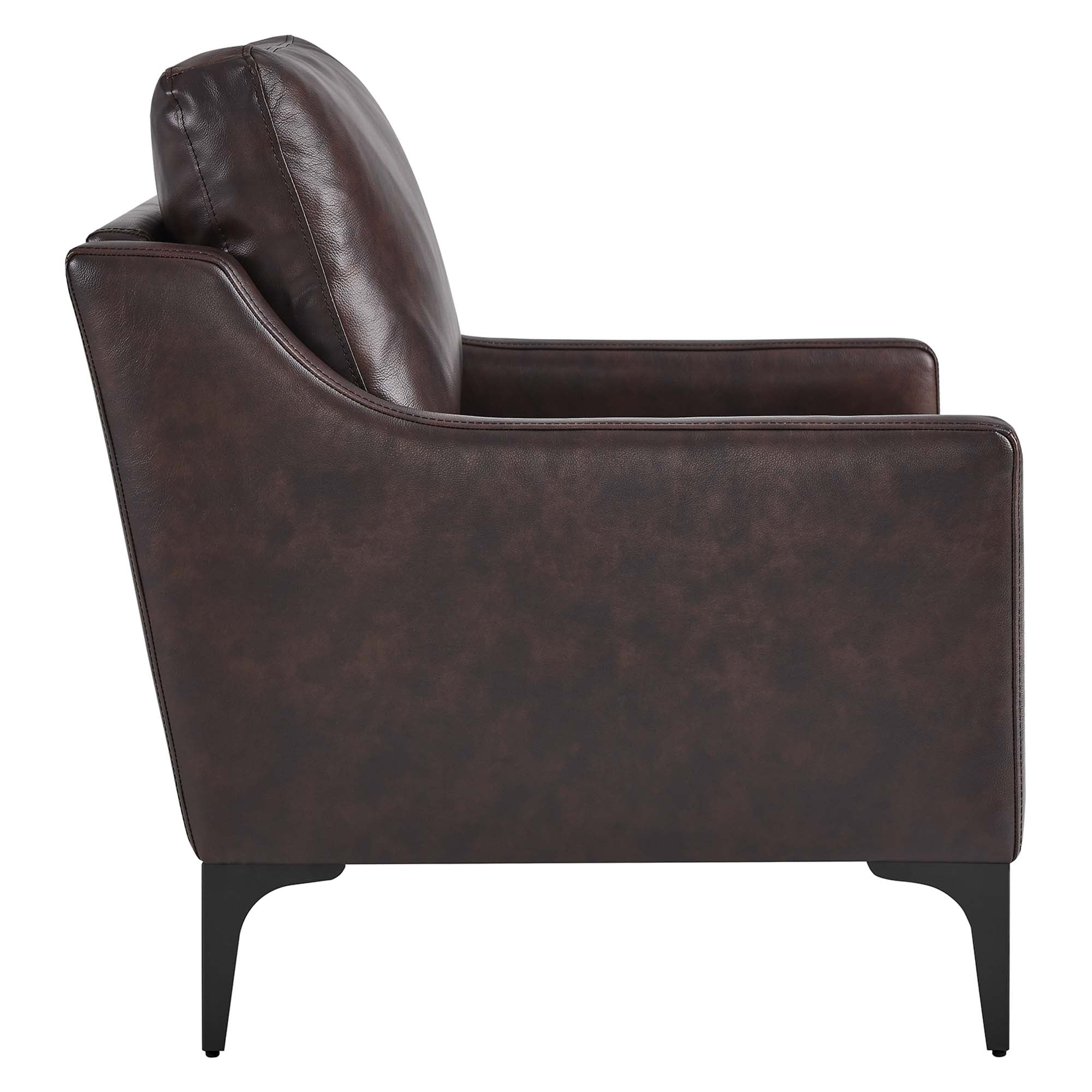 District Leather Accent Chair - From Where - 
