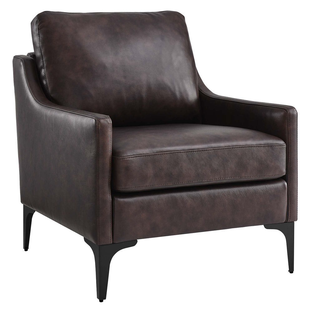 District Leather Accent Chair - From Where - 