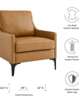 District Tan Leather Accent Chairs - From Where - 
