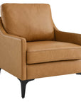 District Tan Leather Accent Chairs - From Where - 
