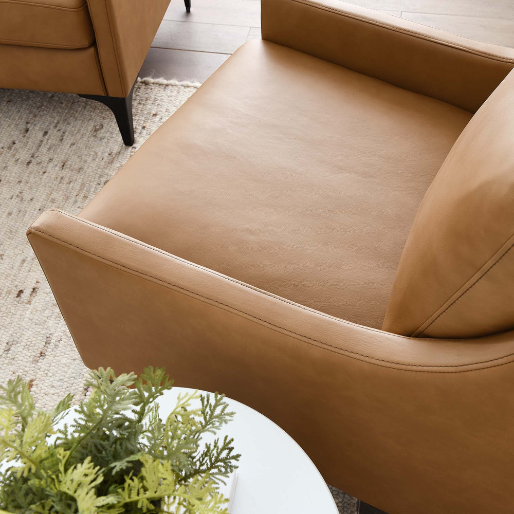District Tan Leather Accent Chairs - From Where - 
