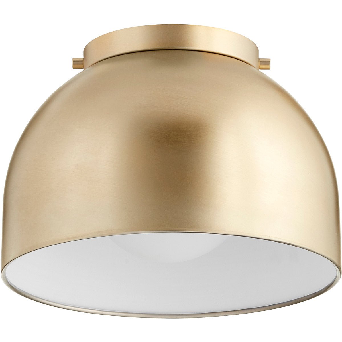 Dome 1 Light Aged Brass Ceiling Light - From Where - 