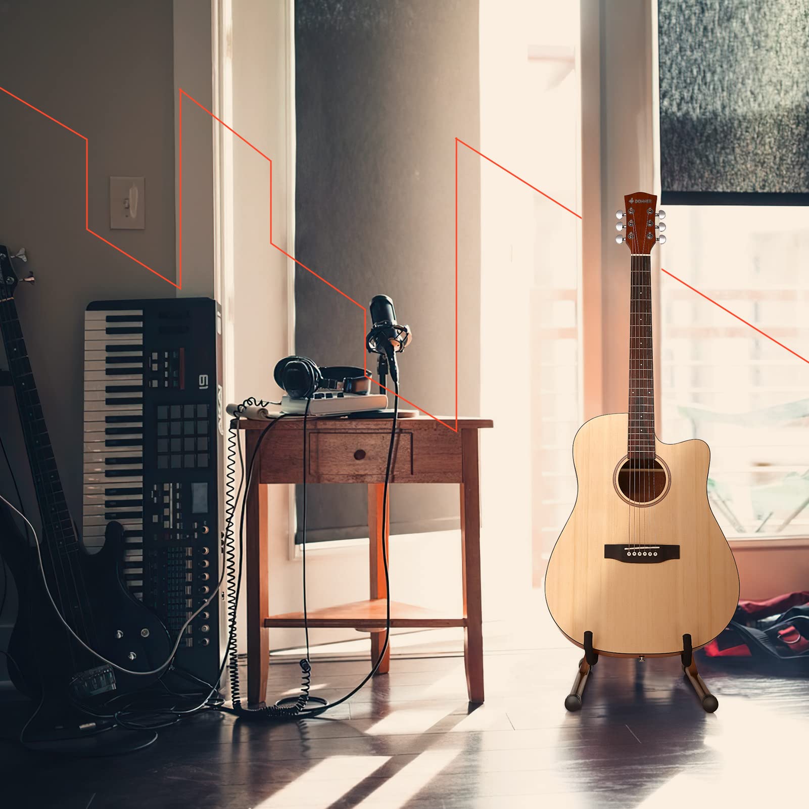 Donner Wood Guitar Stand - From Where - 