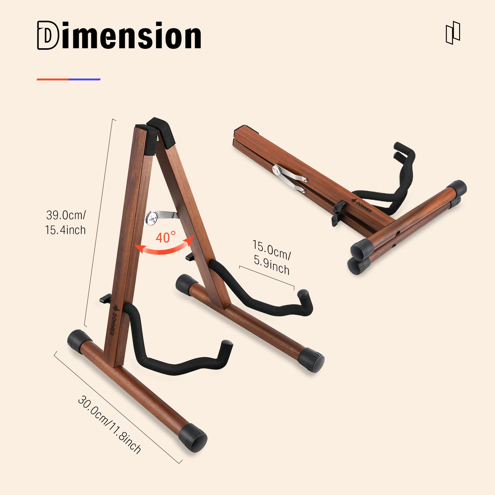 Donner Wood Guitar Stand - From Where - 
