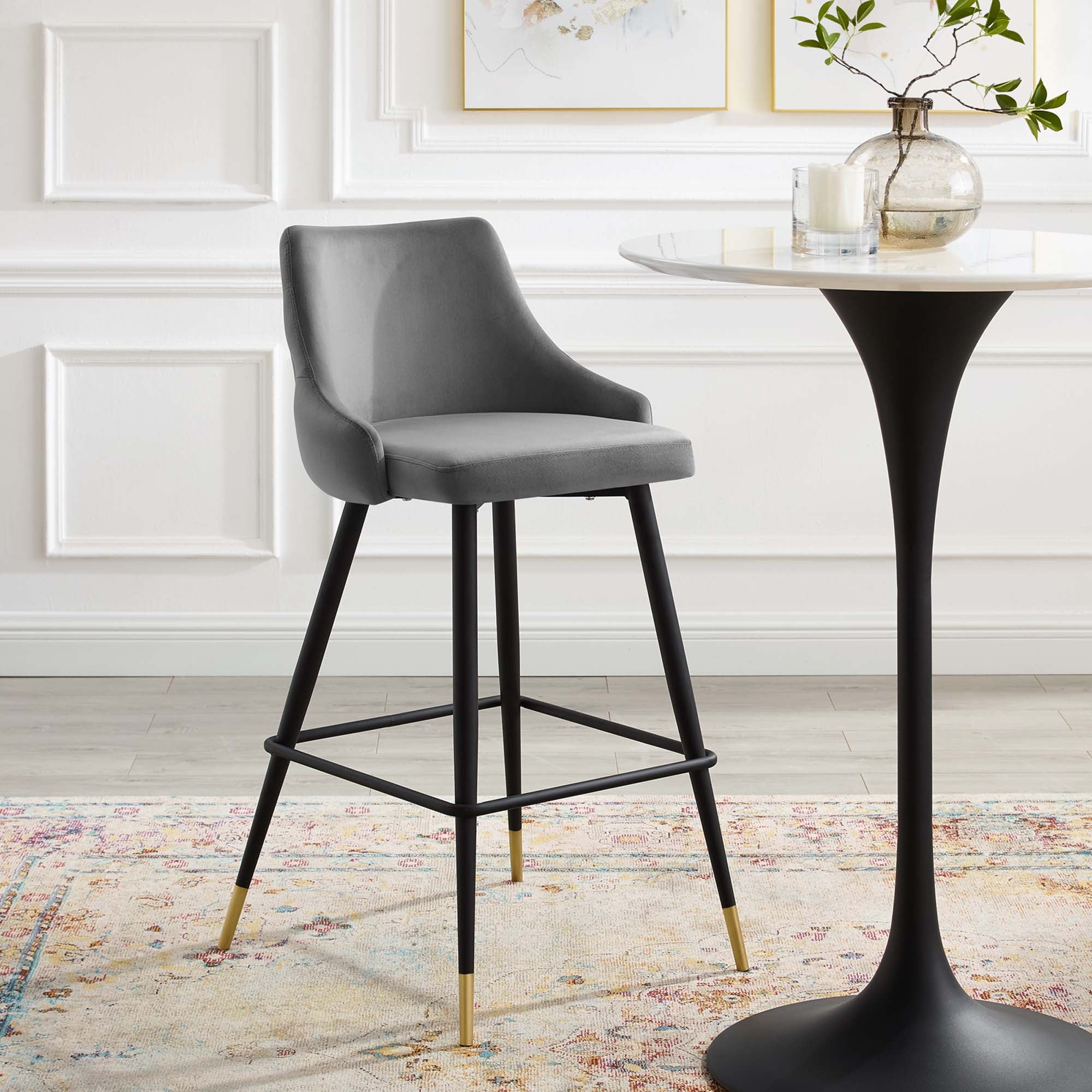 Doris Velvet Barstools - From Where - 