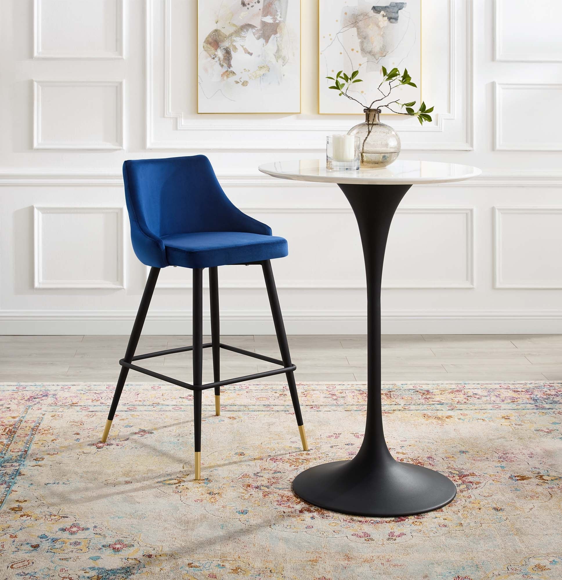 Doris Velvet Barstools - From Where - 