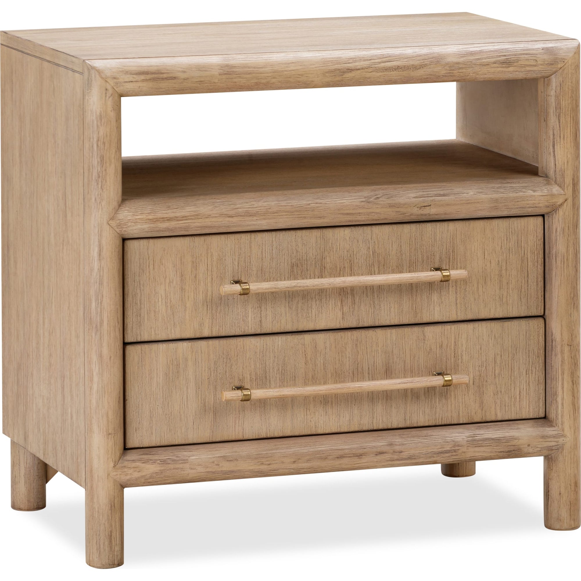 Dorsey Two Drawer USB - charging Nightstand in Granola - From Where Finds - 