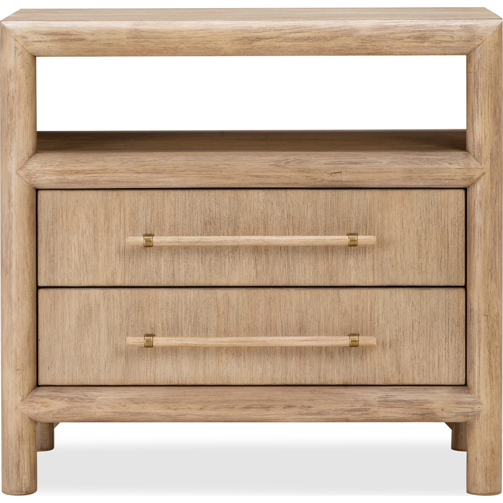 Dorsey Two Drawer USB - charging Nightstand in Granola - From Where Finds - 