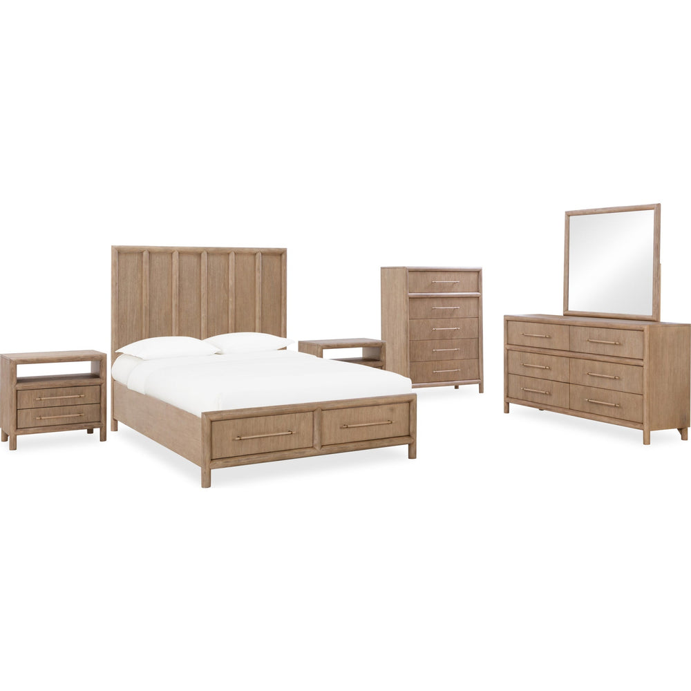Dorsey Two Drawer USB - charging Nightstand in Granola - From Where Finds - 