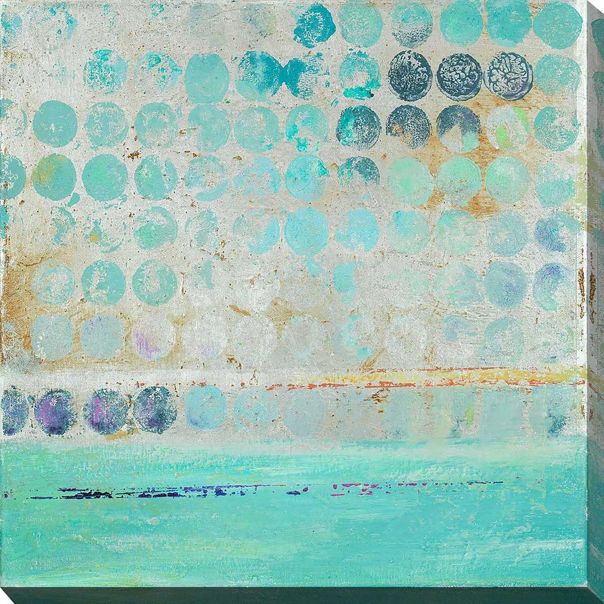 &quot;Dots On Silver&quot; Wrapped Canvas - From Where - 