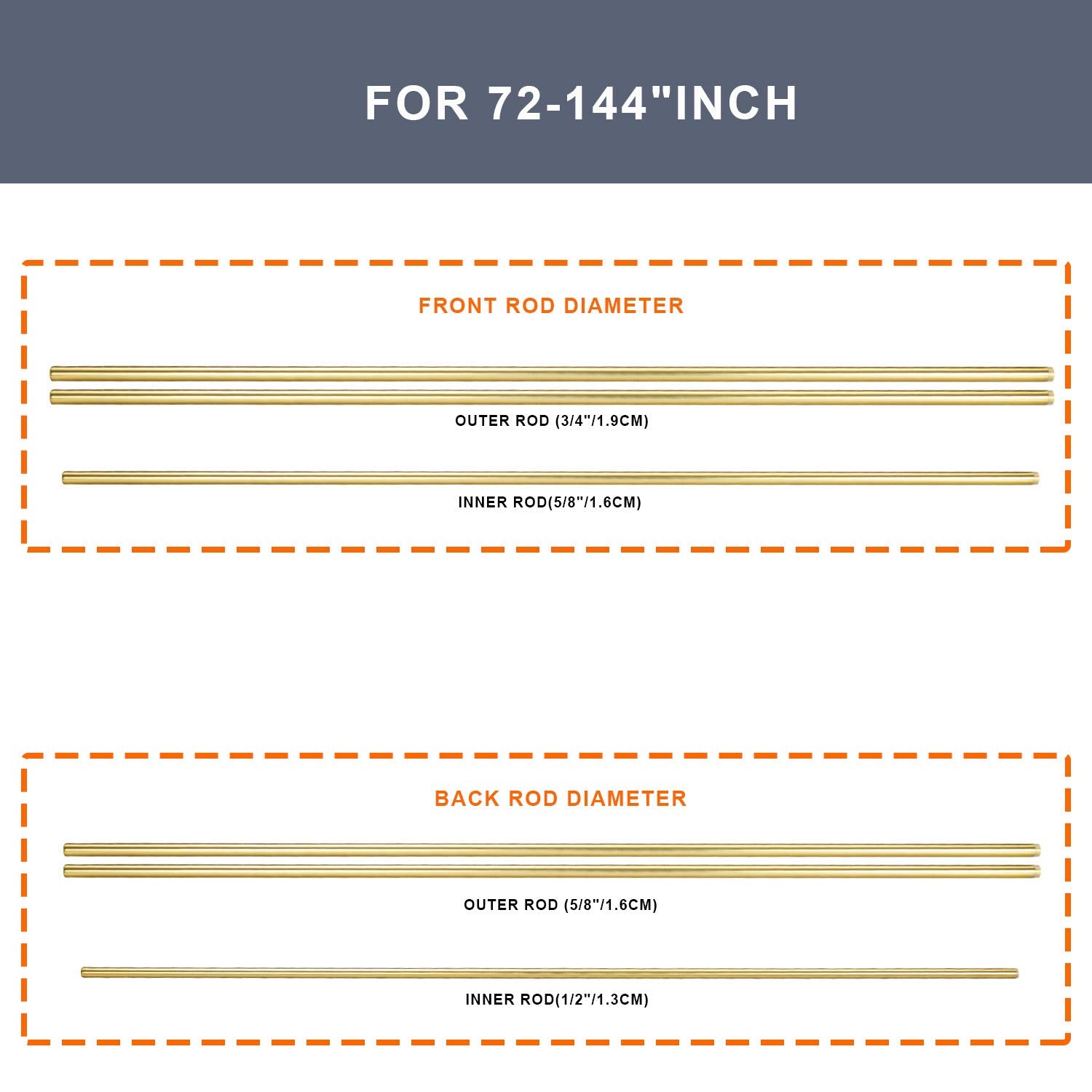 Double Curtain Rods Brass - From Where - 