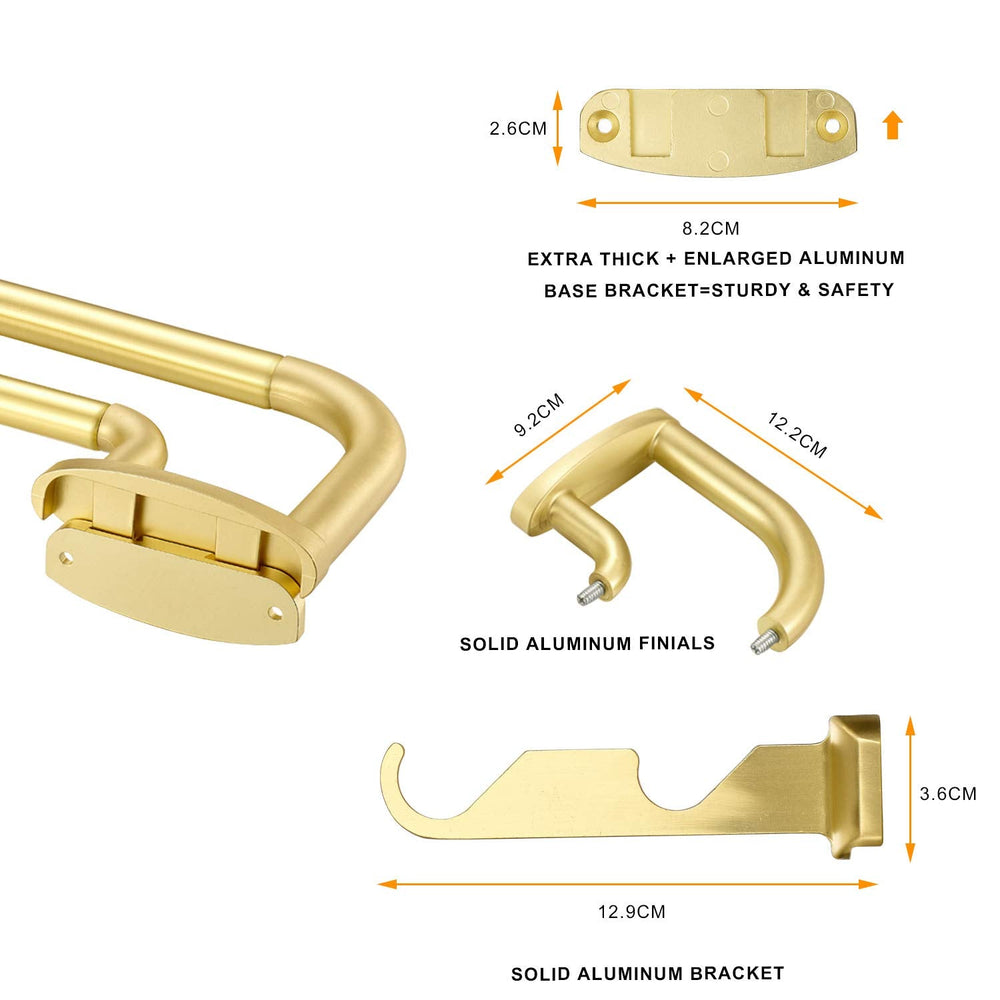 Double Curtain Rods Brass - From Where - 