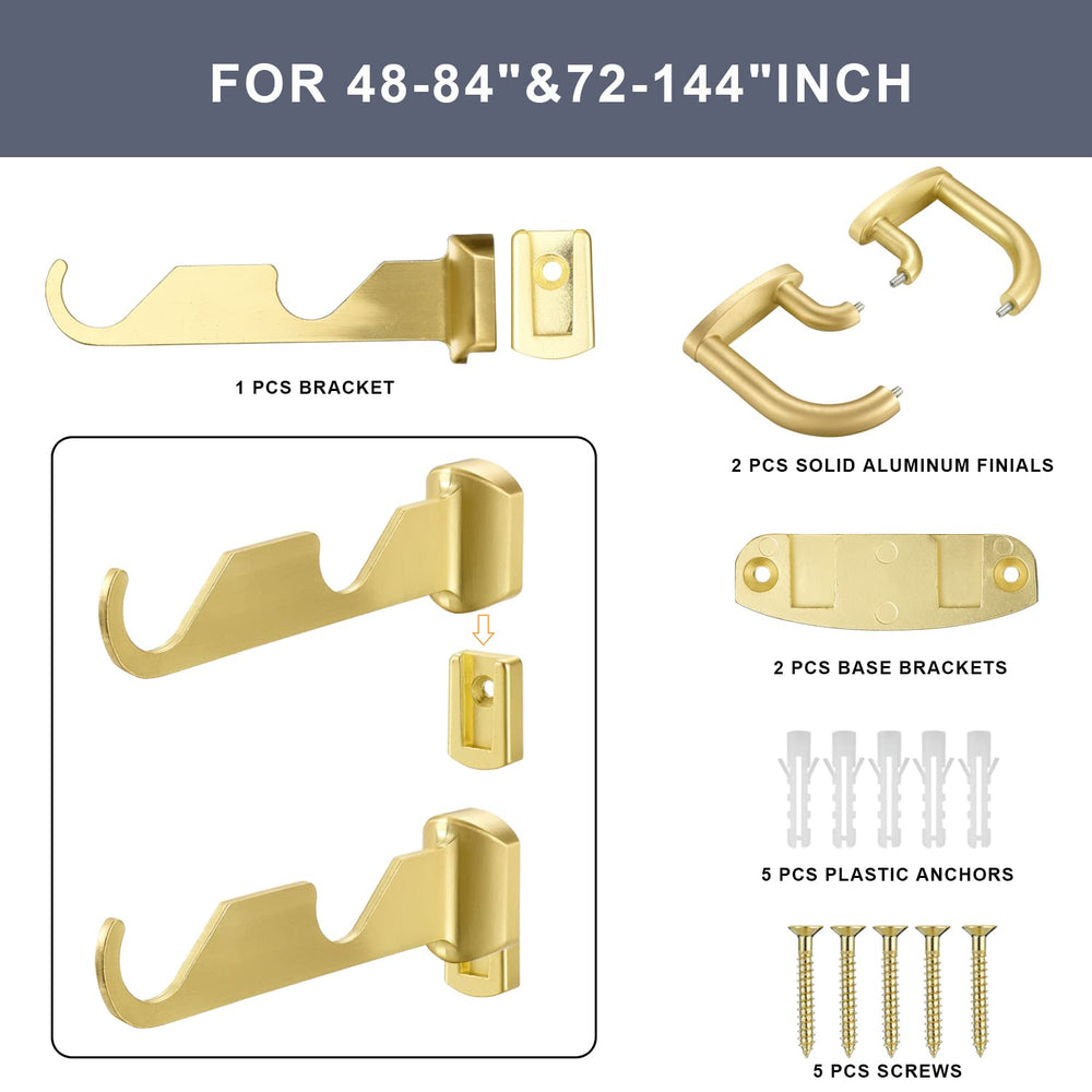 Double Curtain Rods Brass - From Where - 