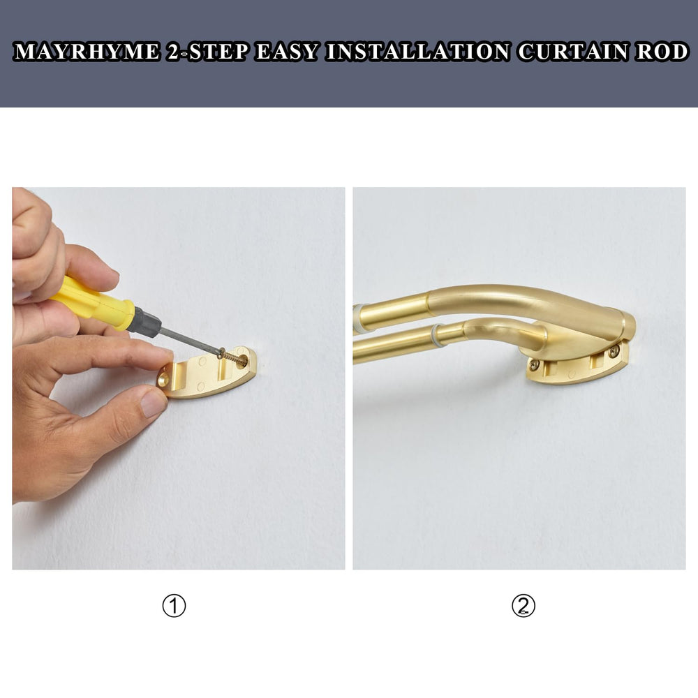 Double Curtain Rods Brass - From Where - 