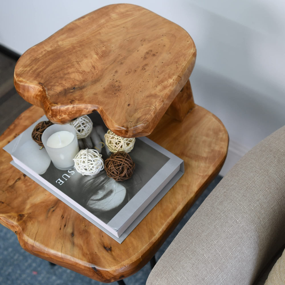 Double - Deck Solid Wood Coffee Table - From Where - 