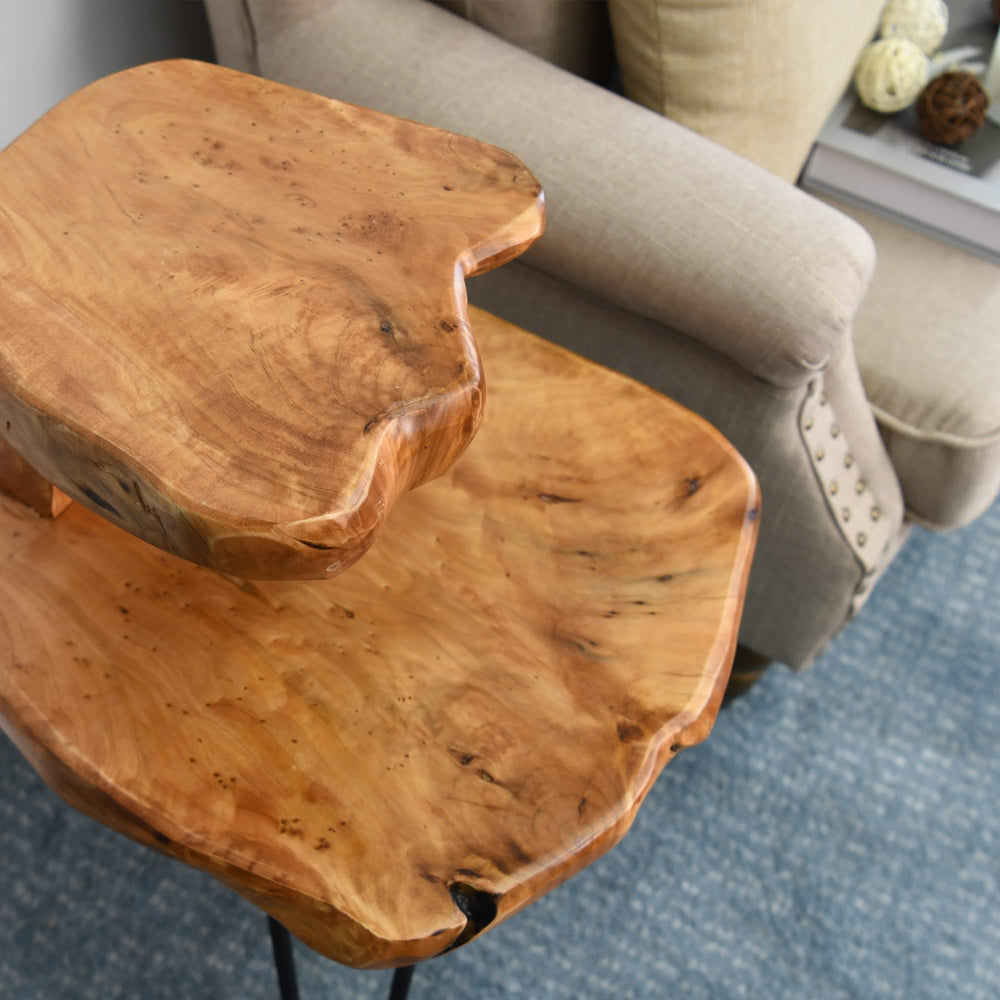 Double - Deck Solid Wood Coffee Table - From Where - 