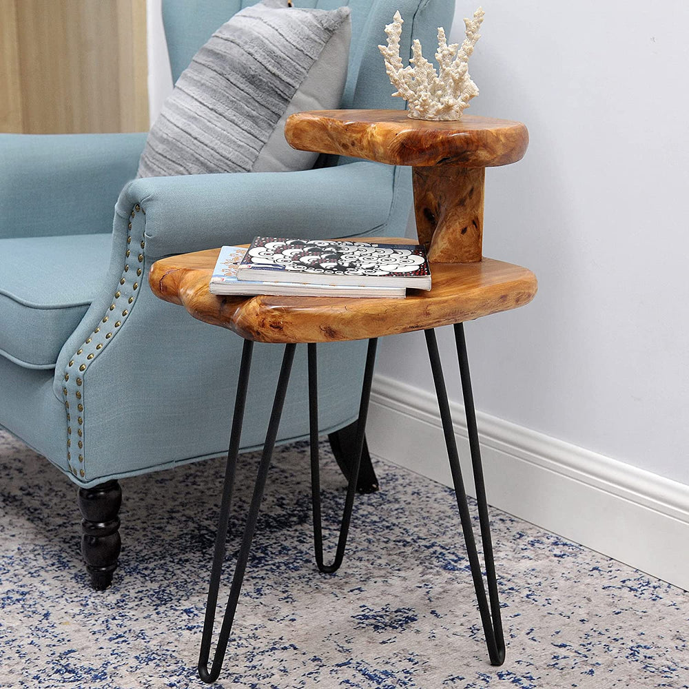 Double - Deck Solid Wood Coffee Table - From Where - 