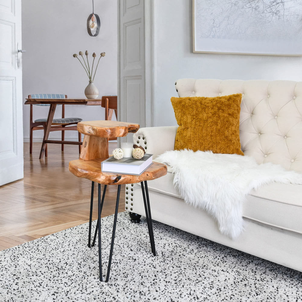 Double - Deck Solid Wood Coffee Table - From Where - 