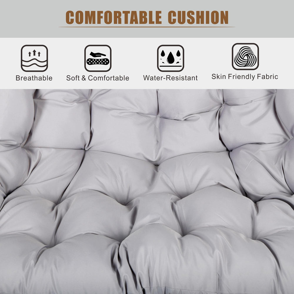 Double Hanging Egg Chair with Stand - From Where - 