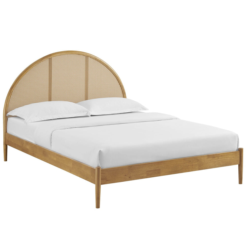 Odette Queen Arched Rattan Cane Platform Bed