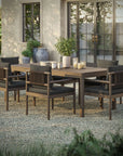 Eleni 7 Piece Outdoor Patio Teak Wood Dining Set