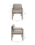 Eleni 7 Piece Outdoor Patio Teak Wood Dining Set