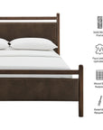 Ginny Vegan Leather Platform Bed Frame