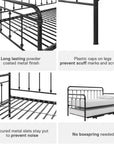Metal Daybed with Pop Up Trundle Bed