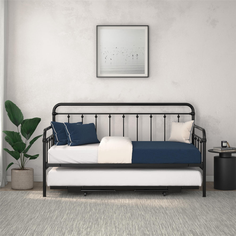 Metal Daybed with Pop Up Trundle Bed