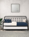Metal Daybed with Pop Up Trundle Bed