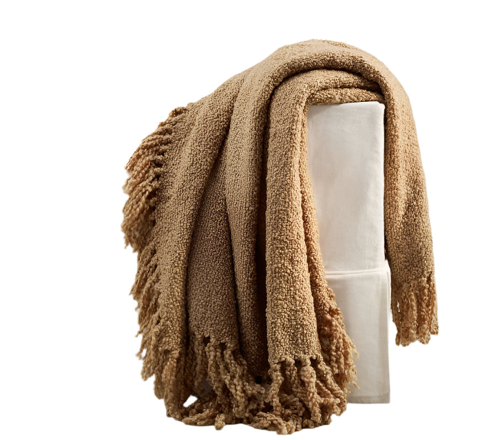Dreamy Handwoven Fringe Throw - From Where - 