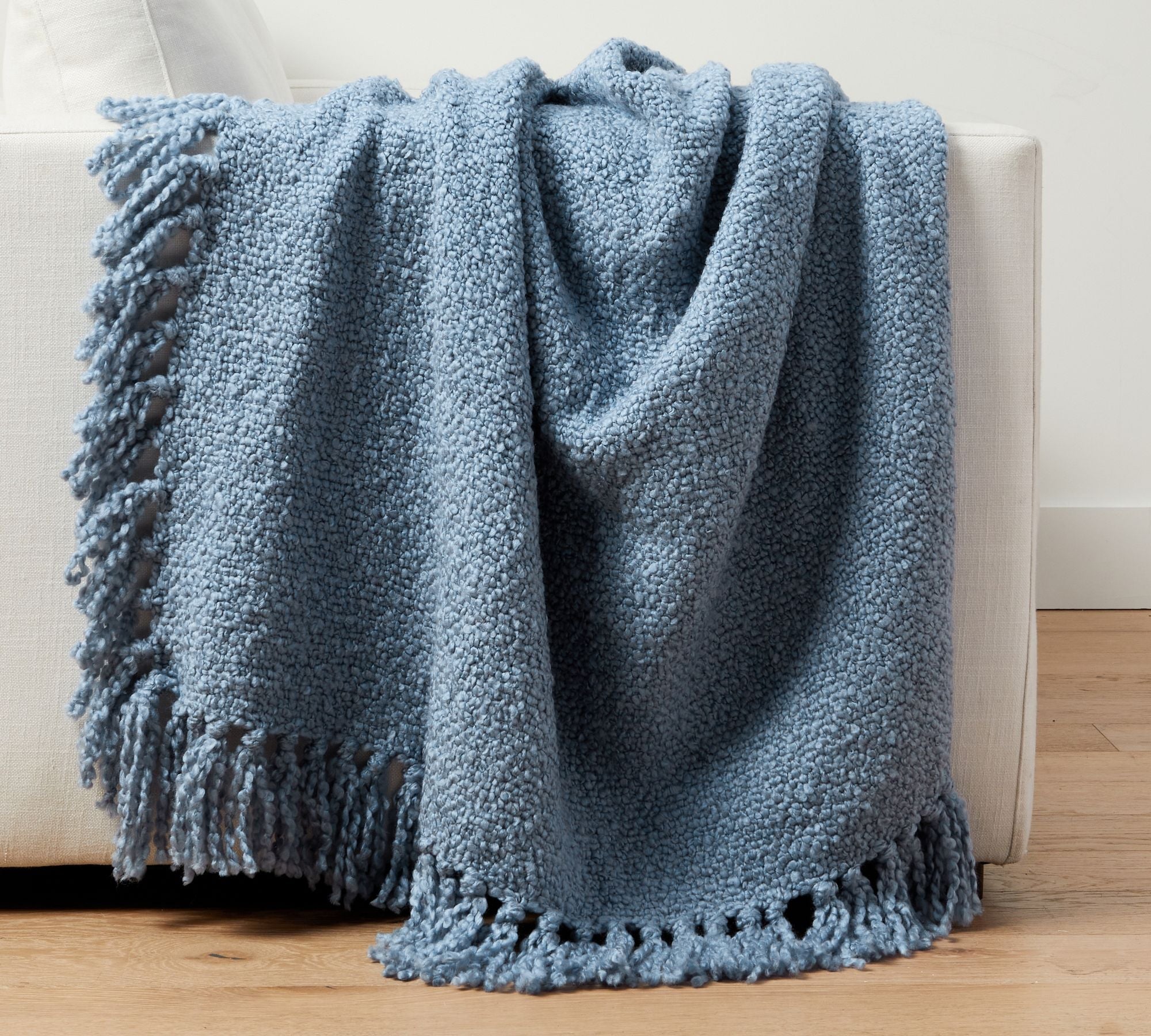 Dreamy Handwoven Fringe Throw - From Where - 