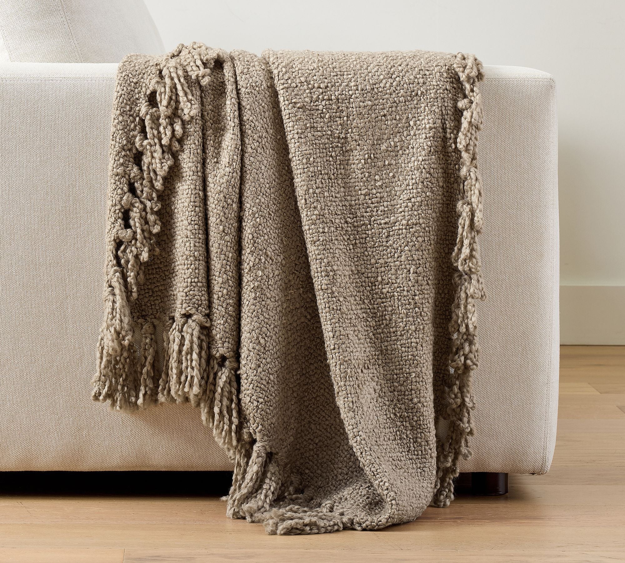 Dreamy Handwoven Fringe Throw - From Where - 
