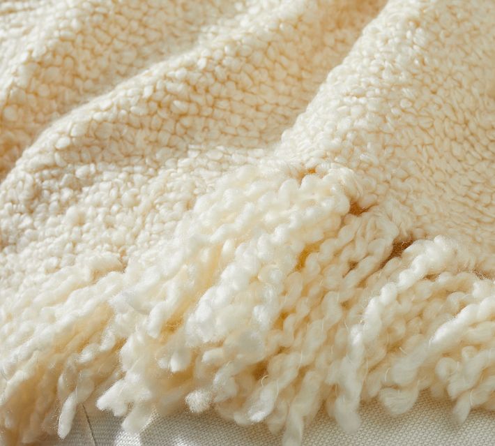 Dreamy Handwoven Fringe Throw - From Where - 