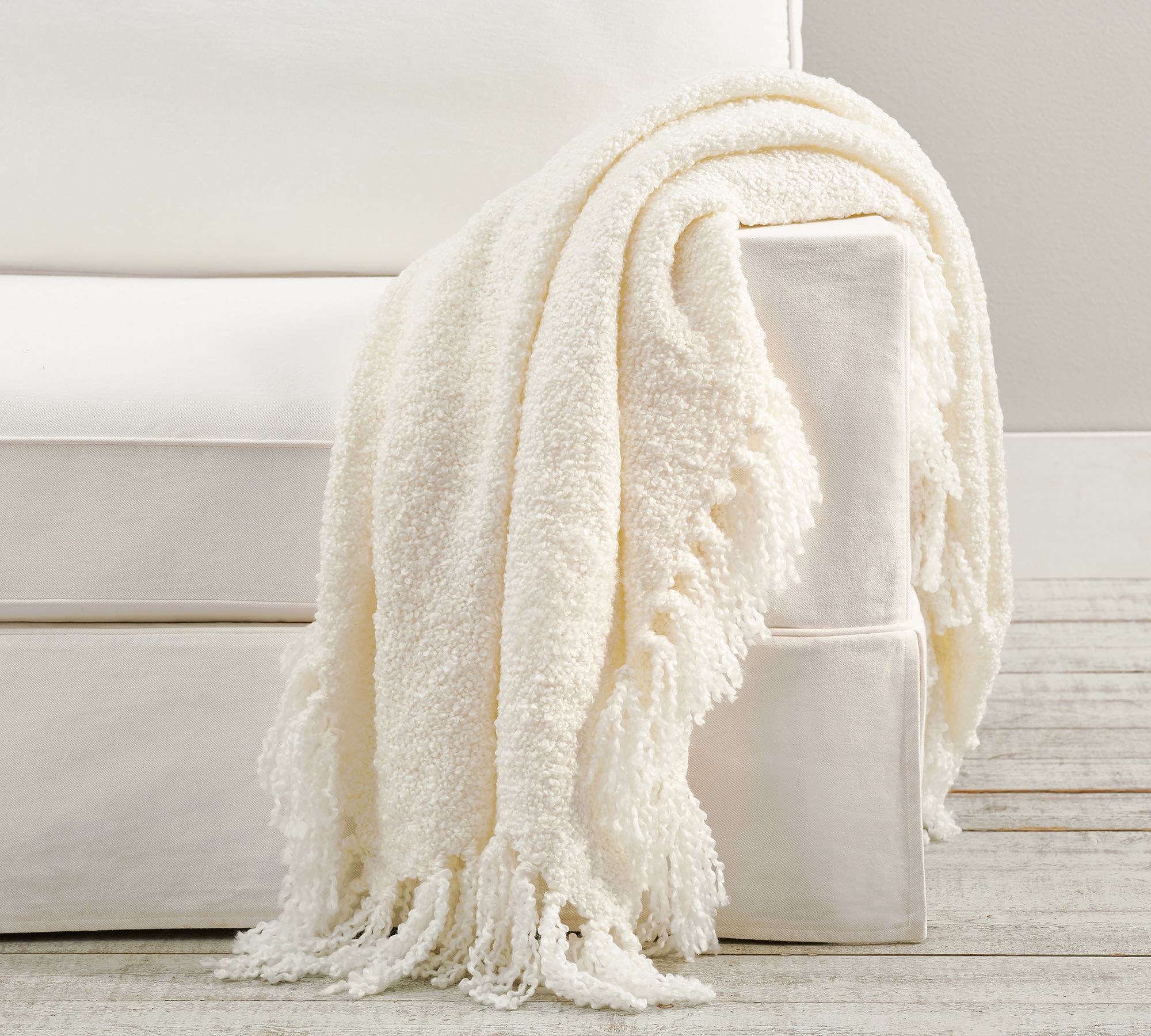 Dreamy Handwoven Fringe Throw - From Where - 