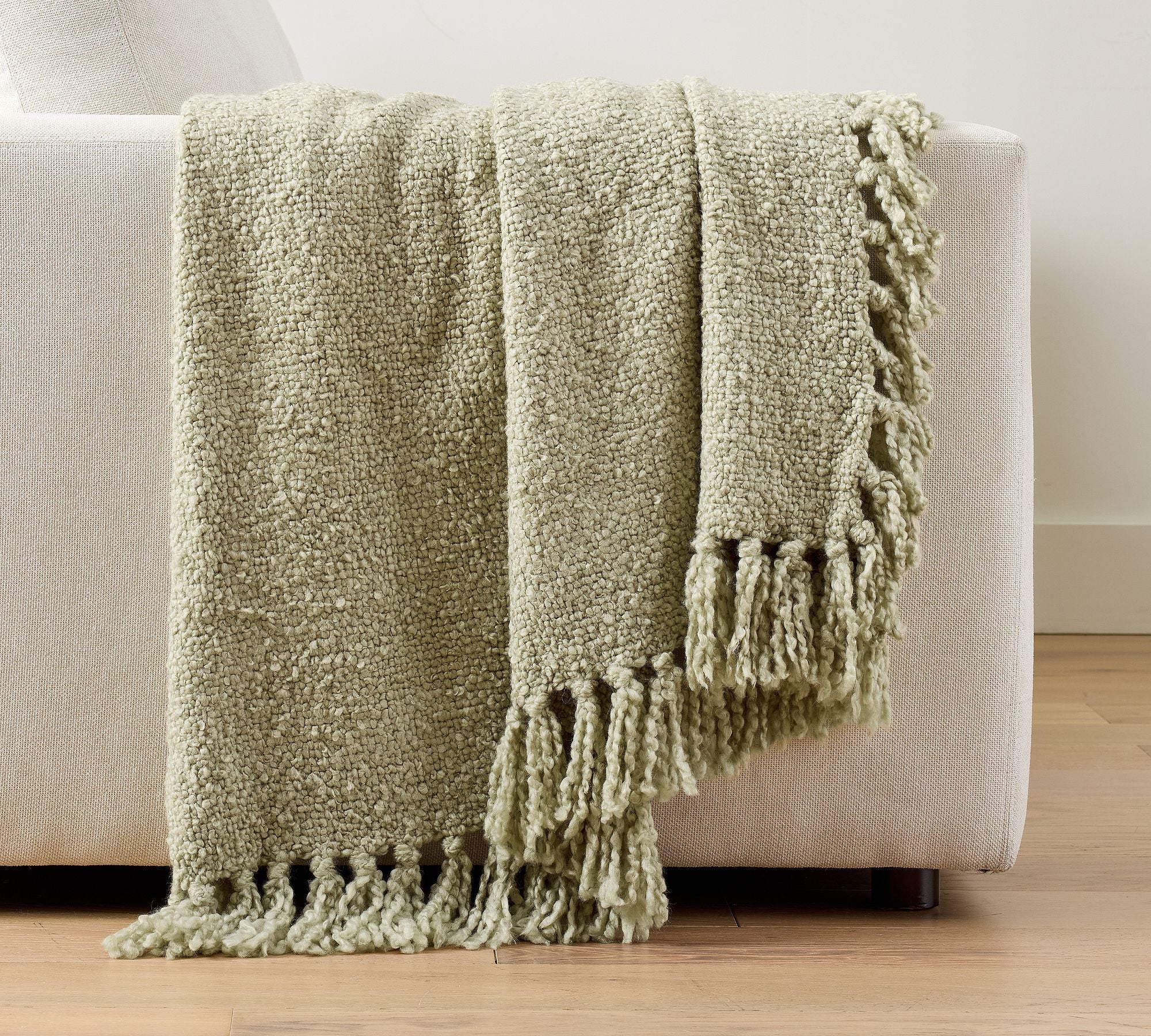 Dreamy Handwoven Fringe Throw - From Where - 
