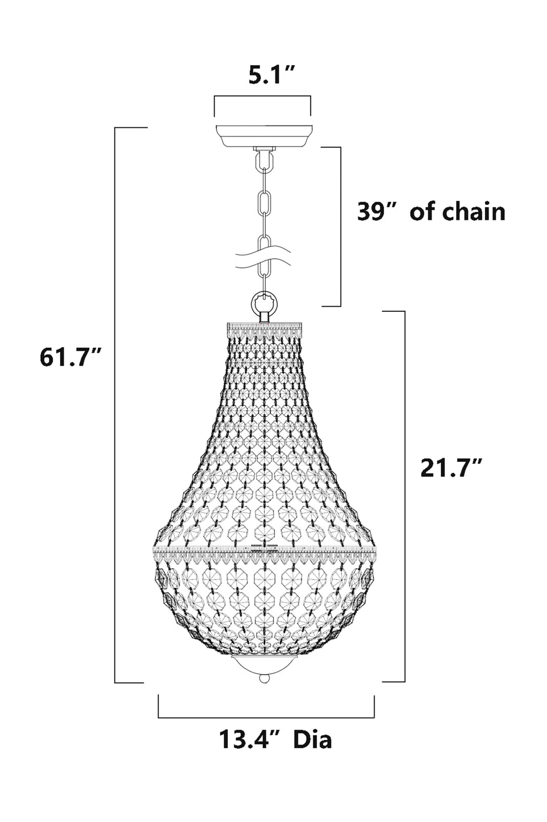 Drexel 6 - Light Empire Chandelier - From Where - 
