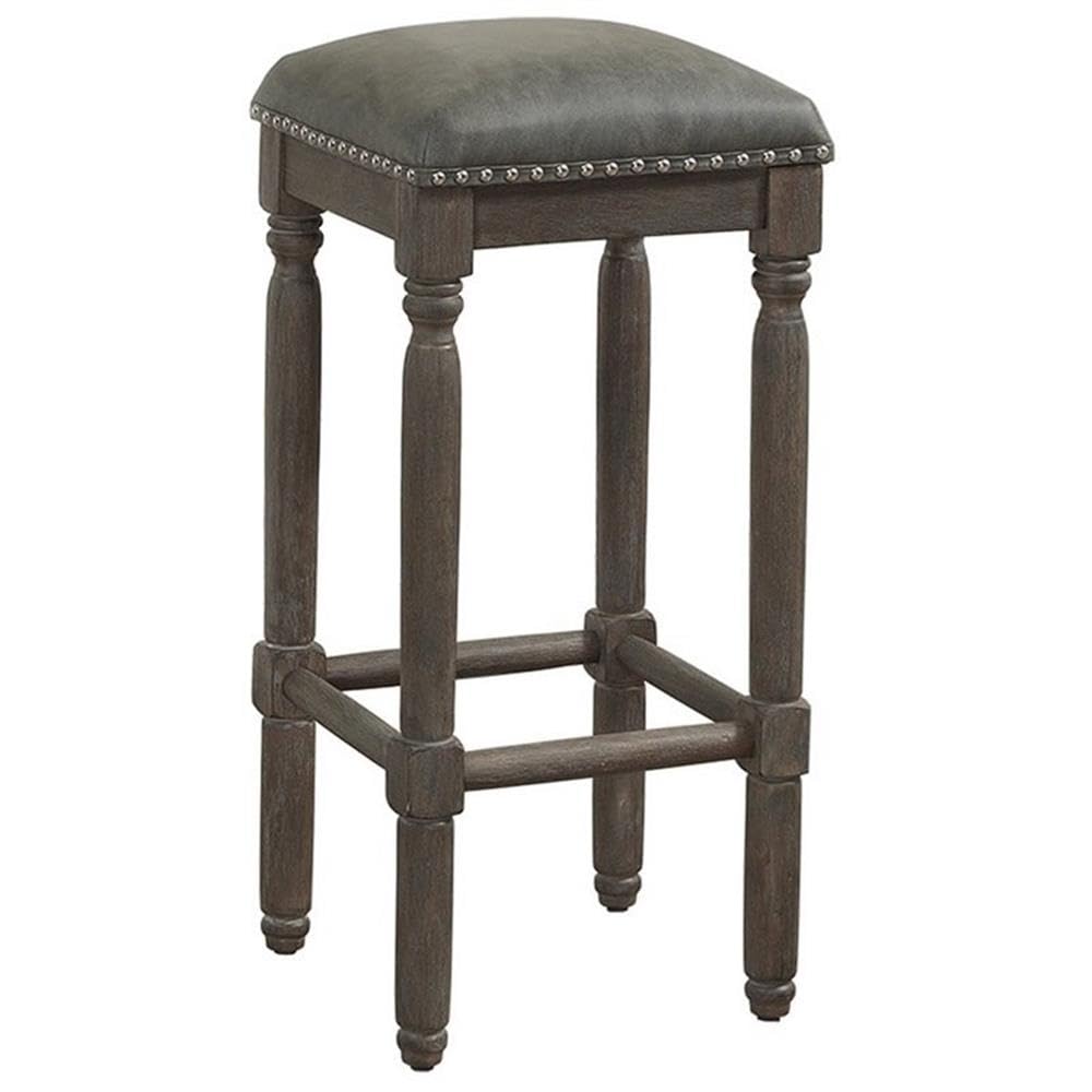 Driftwood Gray Backless Bar Stool - From Where - 
