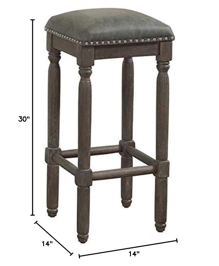 Driftwood Gray Backless Bar Stool - From Where - 