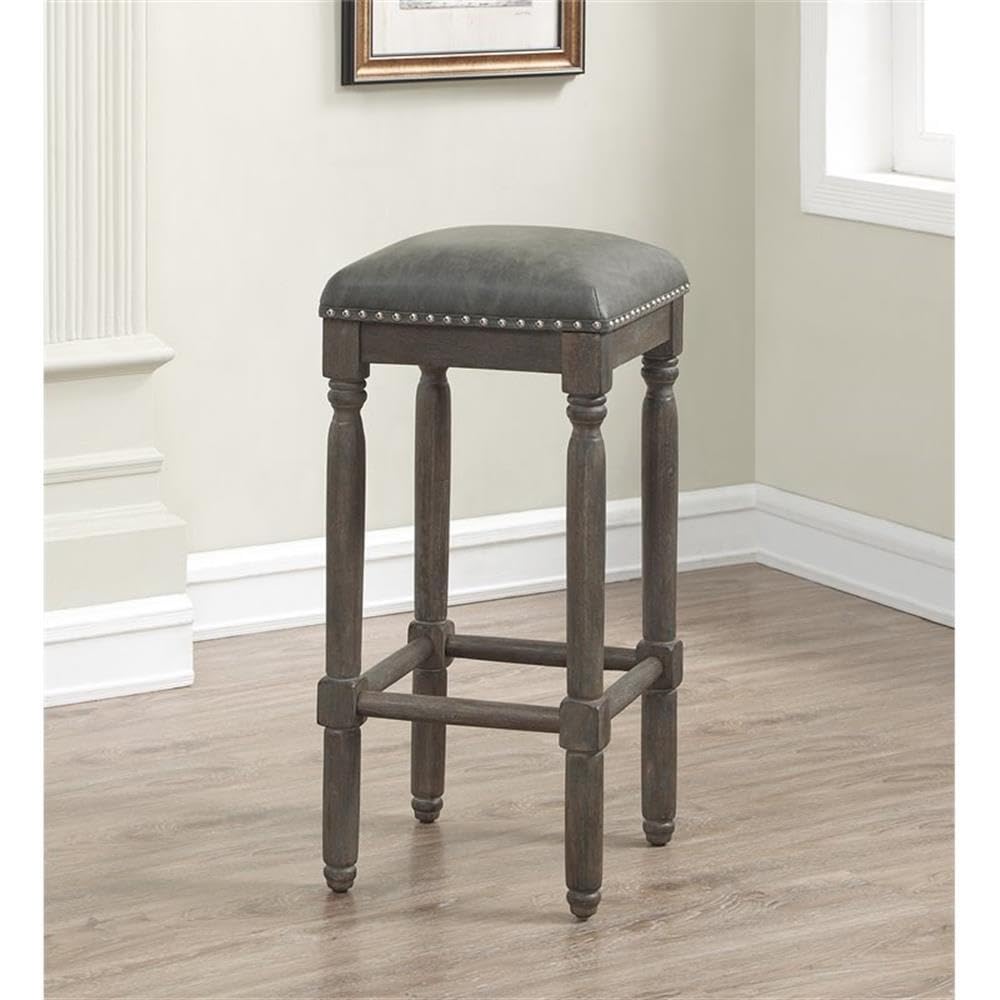 Driftwood Gray Backless Bar Stool - From Where - 