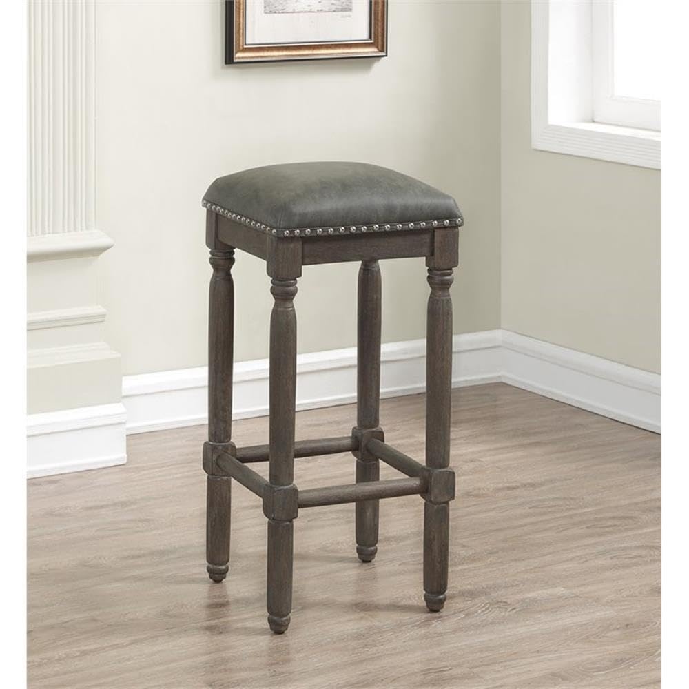 Driftwood Gray Backless Bar Stool - From Where - 