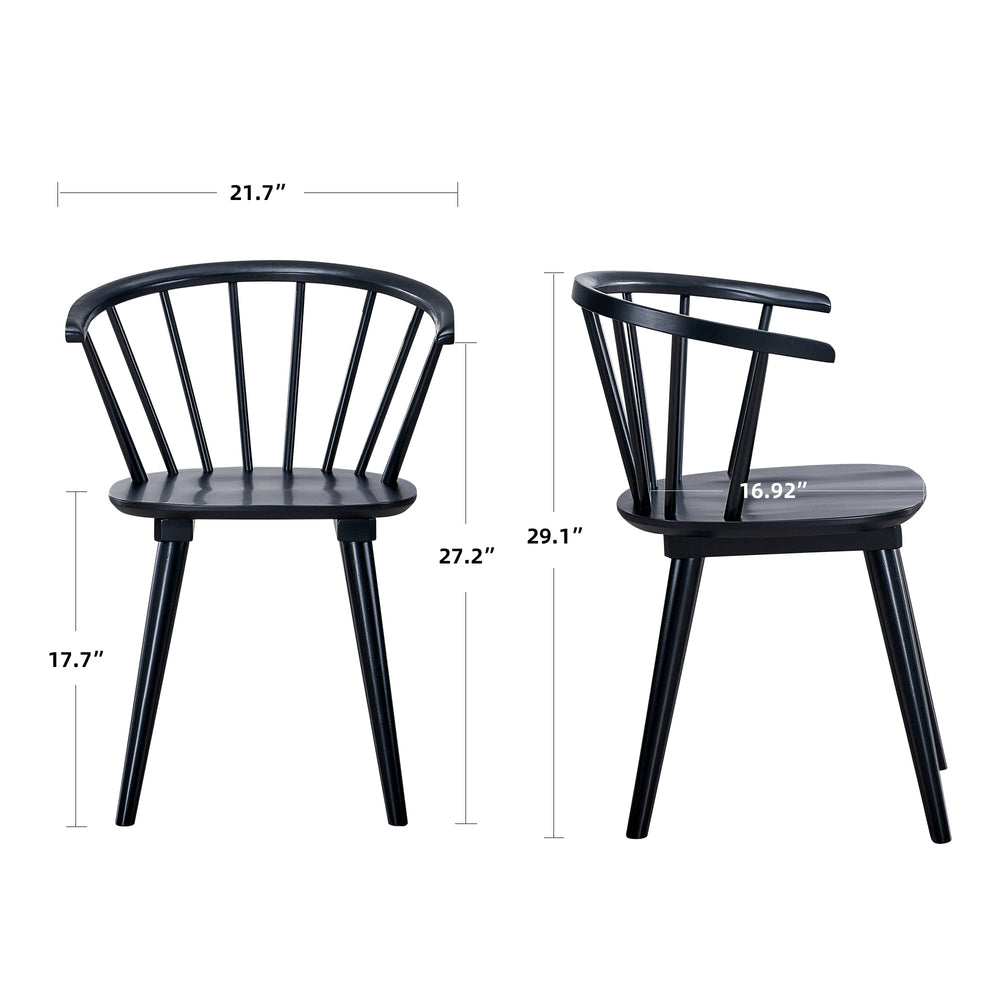 DUHOME Windsor Dining Chairs (Set of 4) - From Where - 