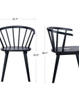 DUHOME Windsor Dining Chairs (Set of 4) - From Where - 