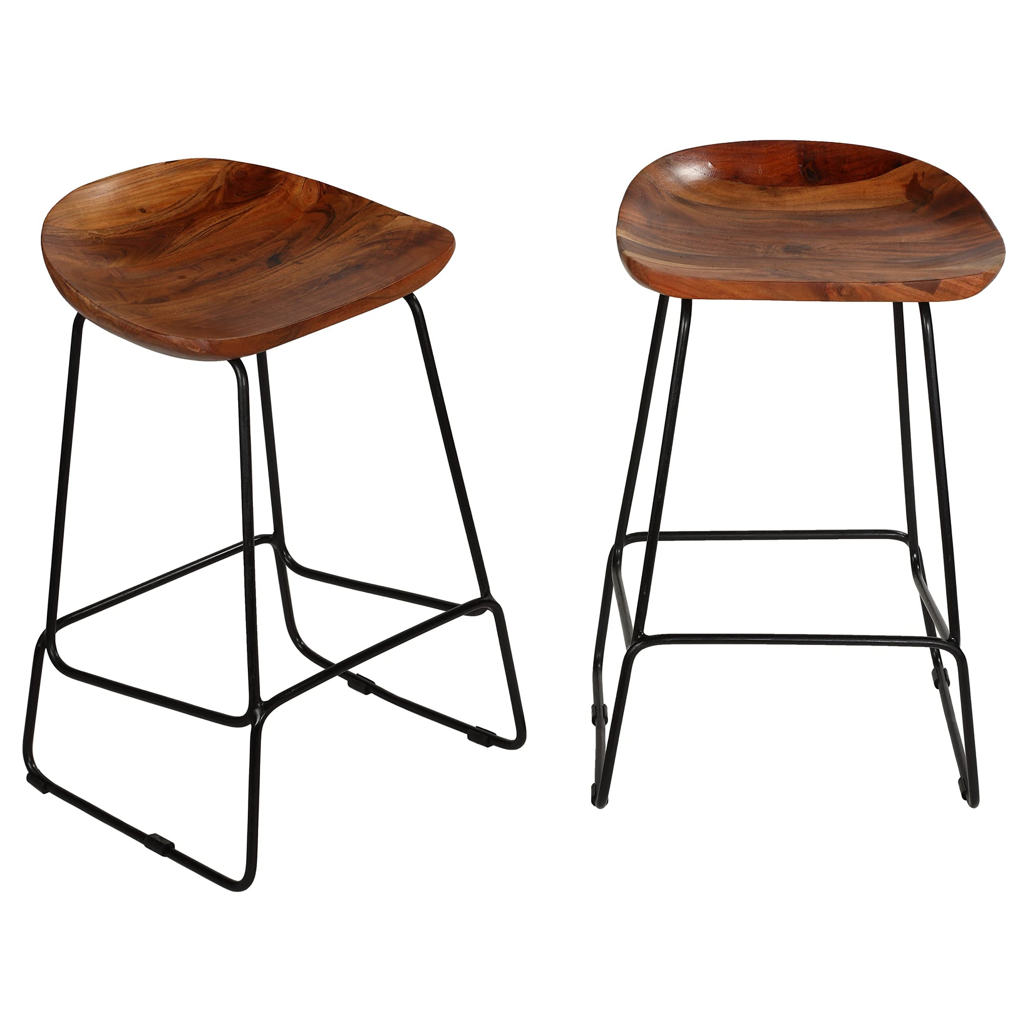 Dumas 30" Solid Wood Barstool (Set of 2) - From Where - 