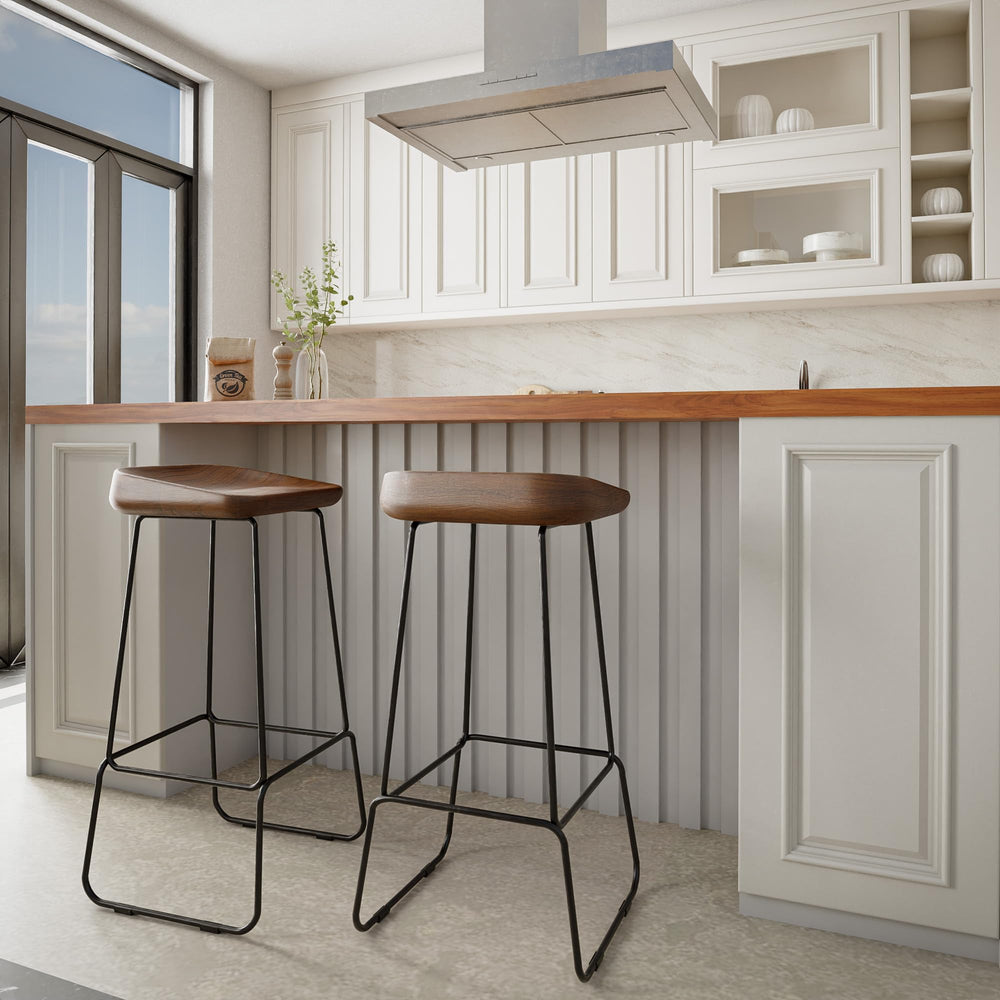 Dumas 30&quot; Solid Wood Barstool (Set of 2) - From Where - 