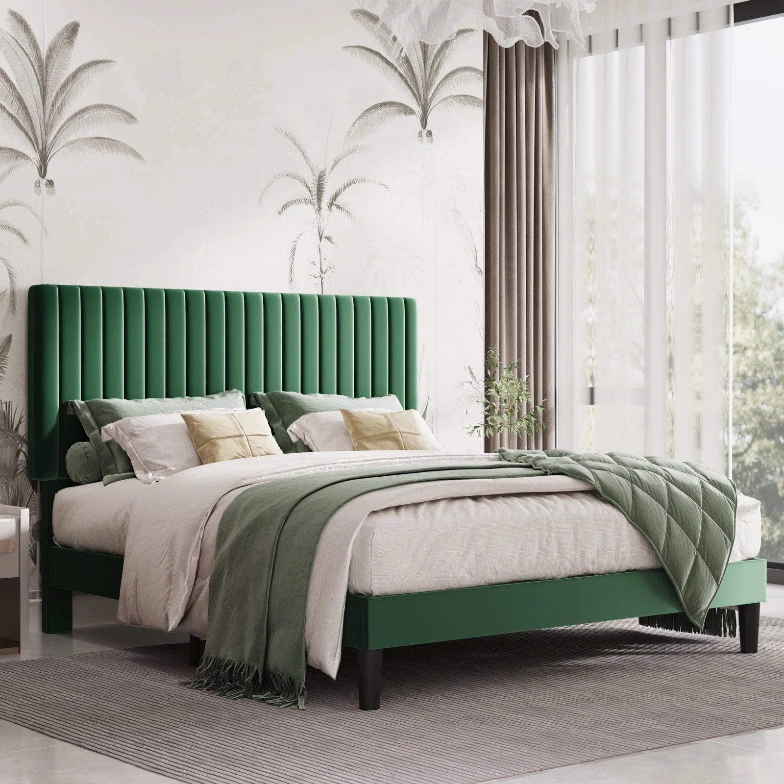 Dunphy Upholstered Platform Bed - From Where - 